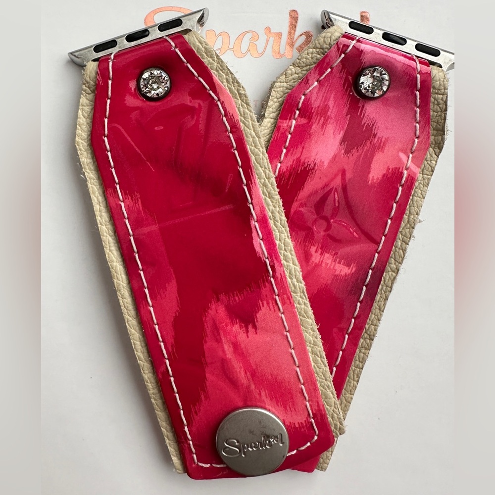 Louis Vuitton Pink and Cream Watch Strap